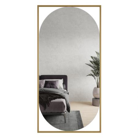 Зеркало 'KVADEN Gold' XL в раме рама 20*20 золотая,2000*1000